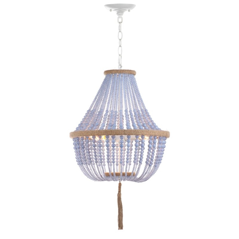 Emiliano 3 - Light Unique Empire Chandelier with Beaded Accents - Image 1