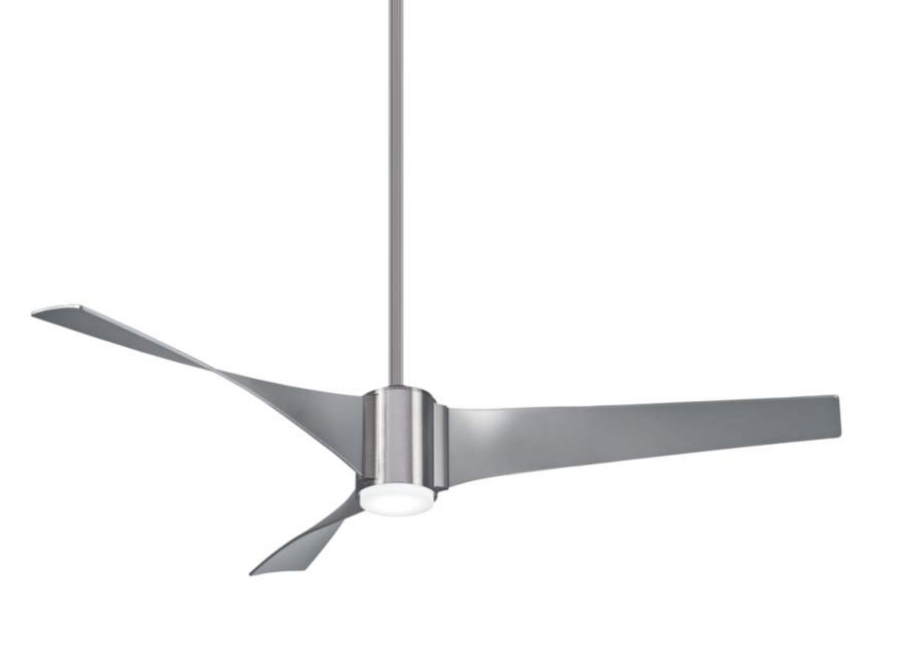 60" Minka Aire Triple Brushed Nickel LED Modern Ceiling Fan - Image 0