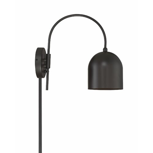Mary 1-Light Plug-In Armed Sconce - Image 1