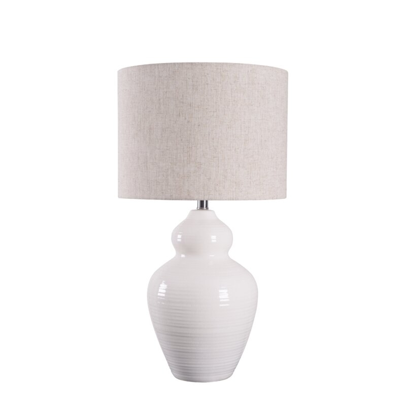 Monticello 27.5" White Table Lamp - Image 1