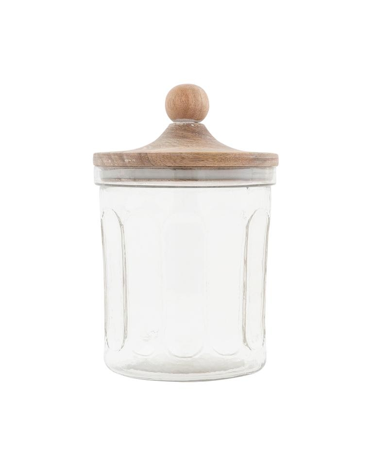 SEEDED GLASS CANISTERS (SET OF 3) - Image 1
