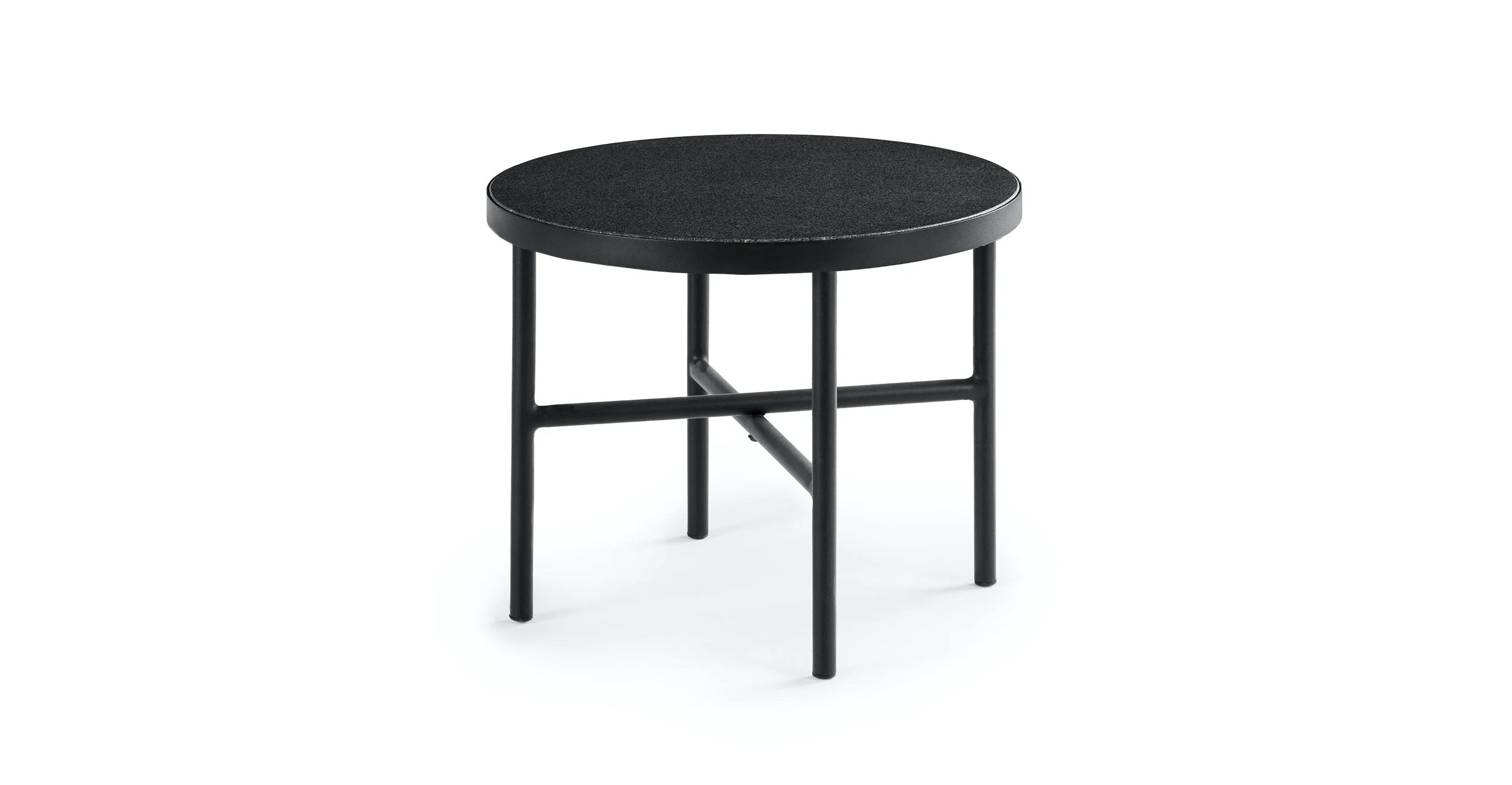 Gera Black Granite 24" Side Table - Image 0