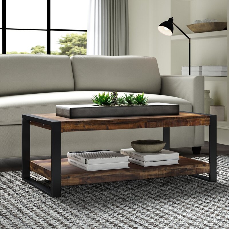 Telfair Sled Coffee Table with Storage - Image 1