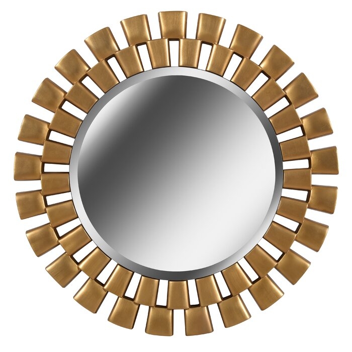 Glam Beveled Accent Mirror- Gold - Image 0