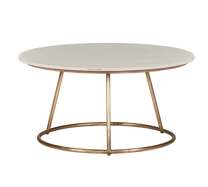 Blair 35.5" Round Marble Coffee Table - Image 0