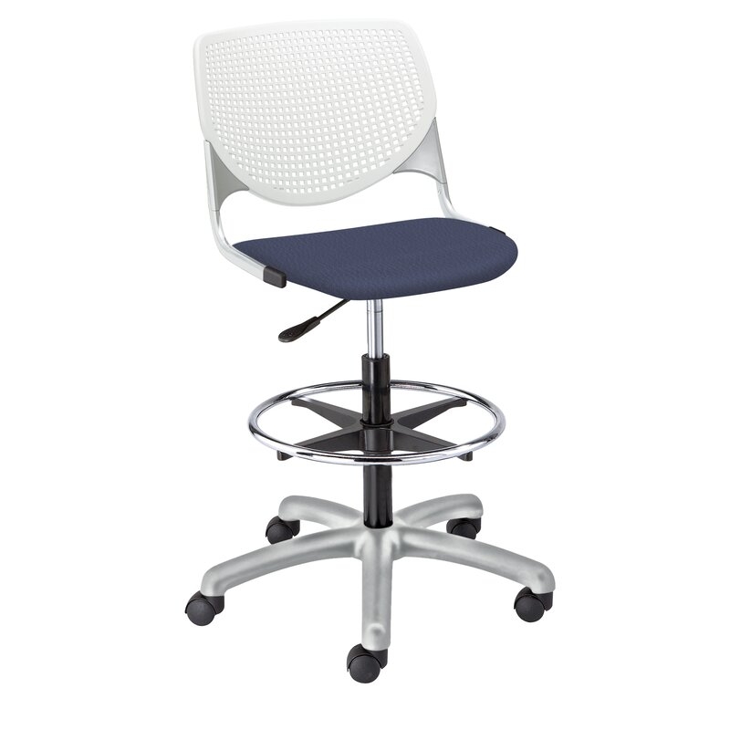Kool Poly Adjustable Lab Stool with Perforated Back - Image 0