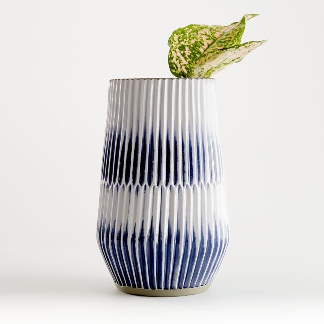 Piega Small Blue and White Vase - Image 0