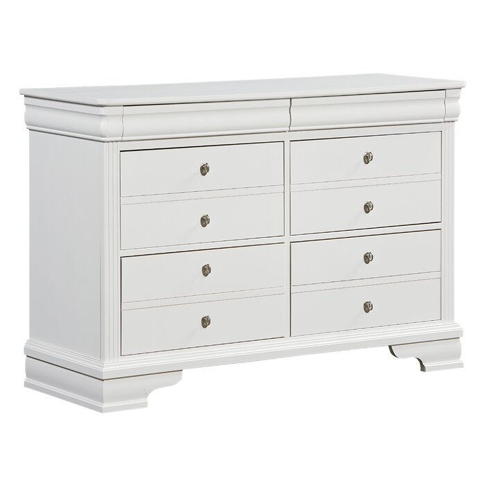 Hewitt 6 Drawer Double Dresser, Soft White - Image 0