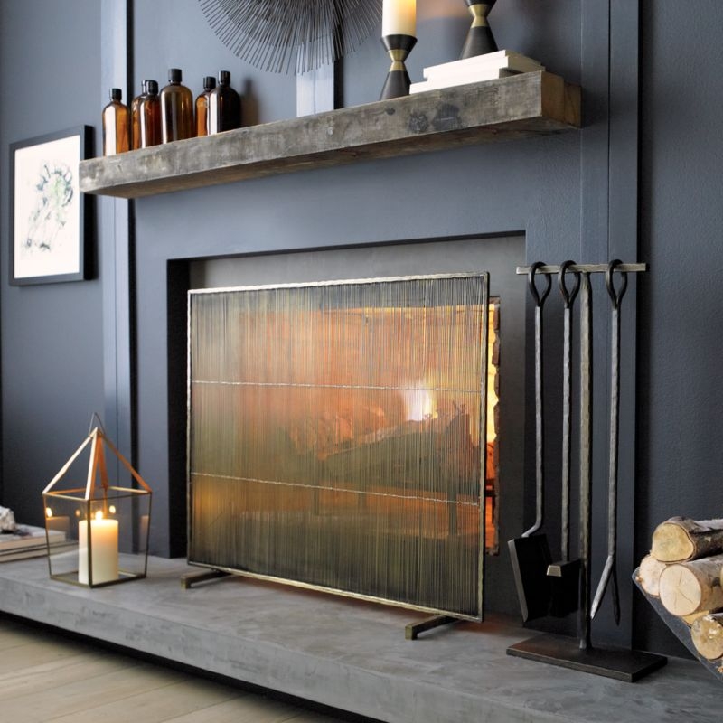 Antiqued Brass Fireplace Tool Set, Restock in early September, 2025. - Image 3