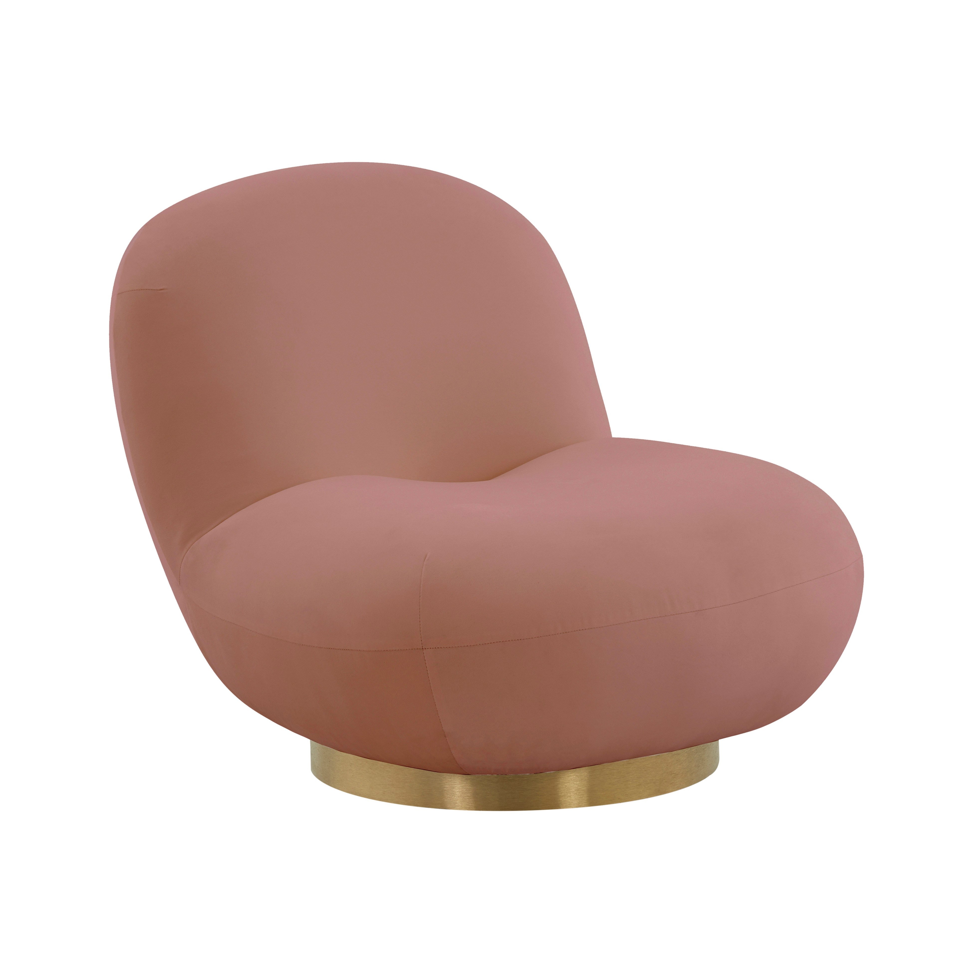 Eliza Mauve Velvet Swivel Chair - Image 0
