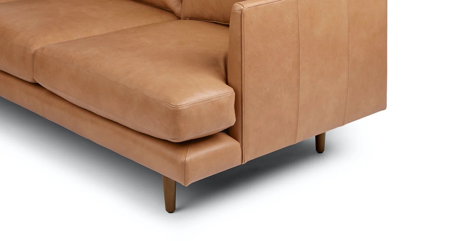 Burrard 83.5" Leather Sofa - Bella Caramel - Image 8