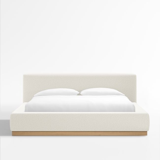 Gather White Upholstered King Bed - Image 0