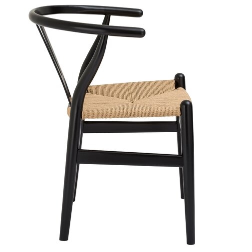 Dayanara Solid Wood Dining Chair in Black - Image 2
