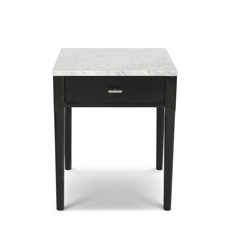 Croyden Marble Top End Table / Black - Image 0