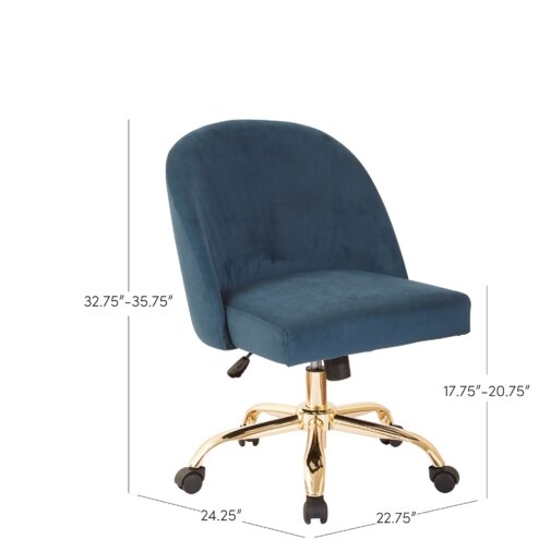 Ave Six Mid-Back Task Chair in Azure - Image 8