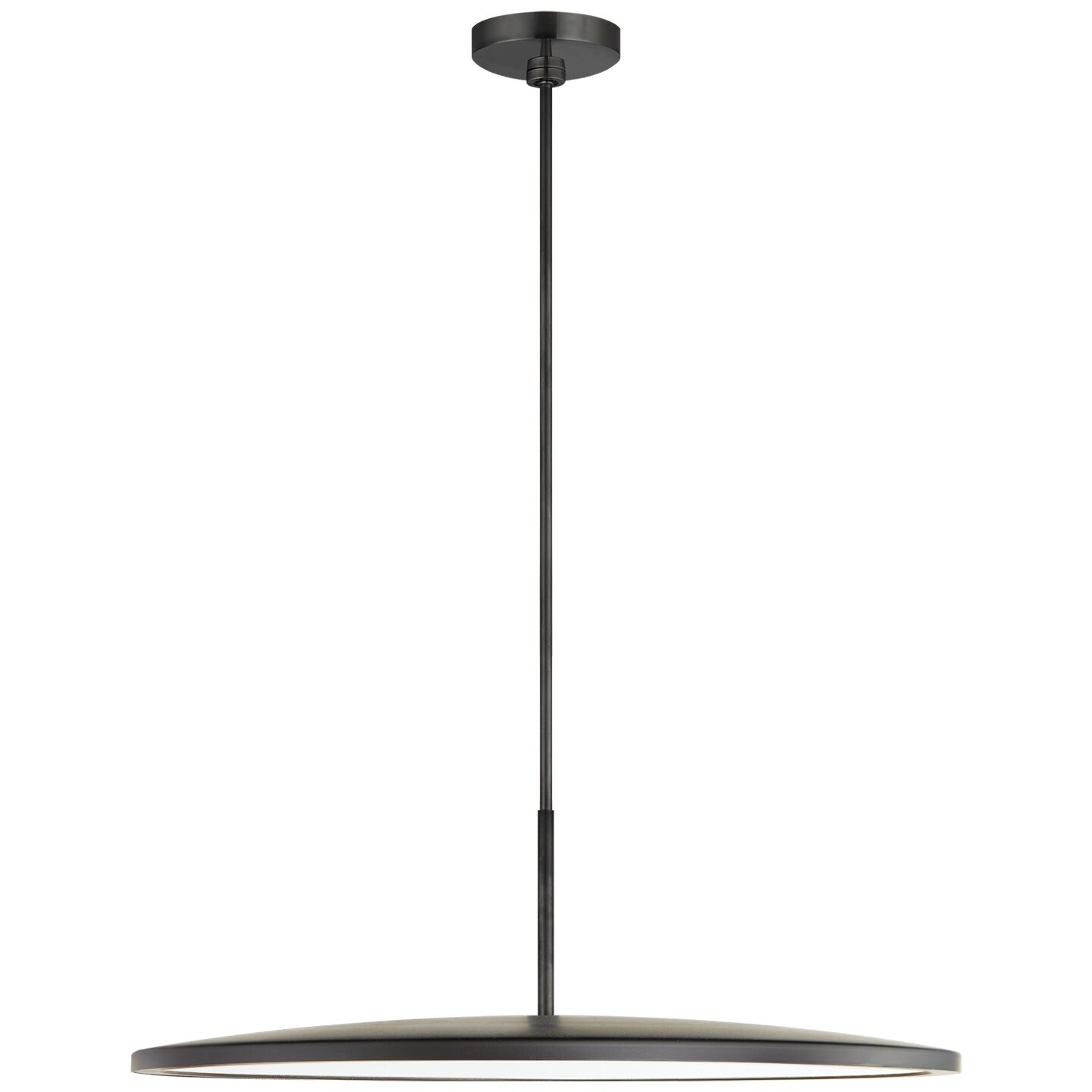 Visual Comfort Peter Bristol 1 - Light Single Dome LED Pendant Finish: Natural Brass - Image 0