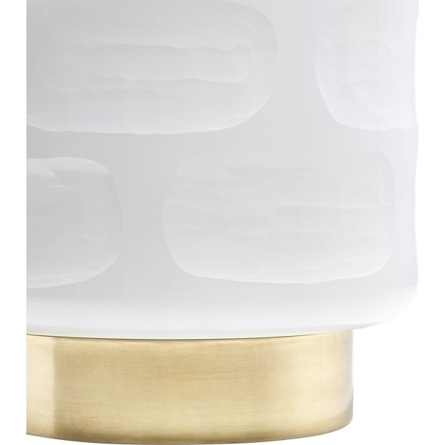 pebble milk glass table lamp - Image 4