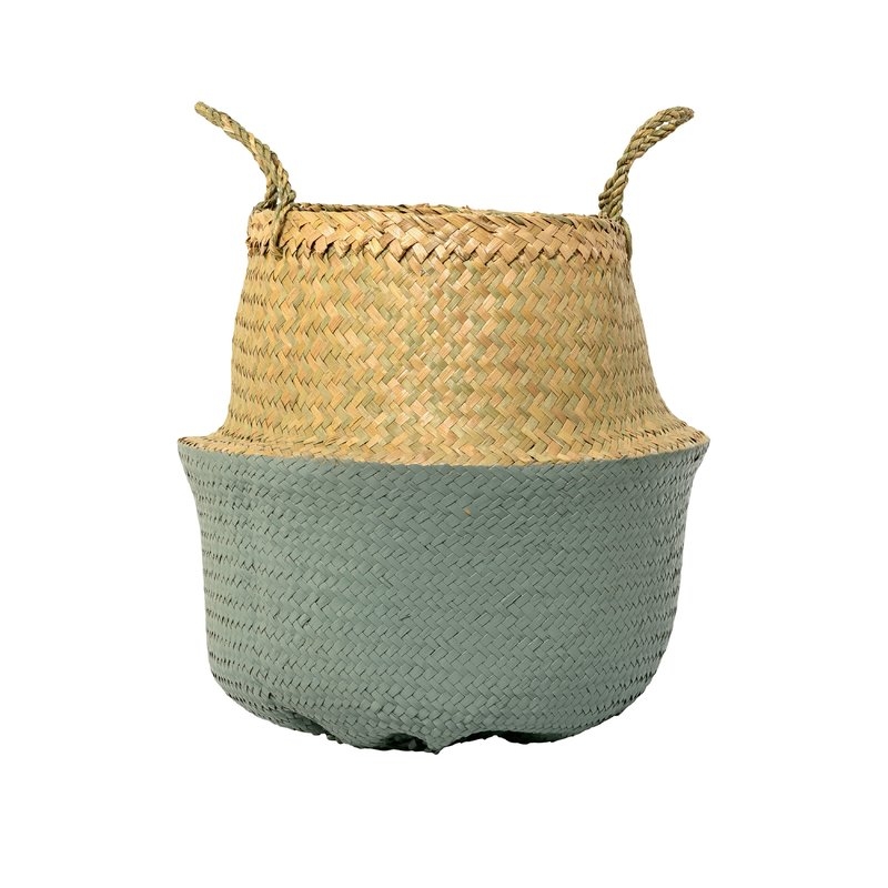 Seagrass Basket with Handles - Blue - Image 0