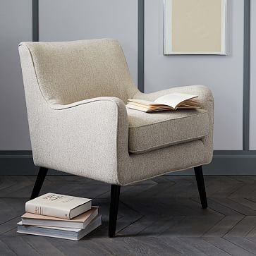 Book Nook Armchair, Boucle, Wheat, Set of 2 - Image 1