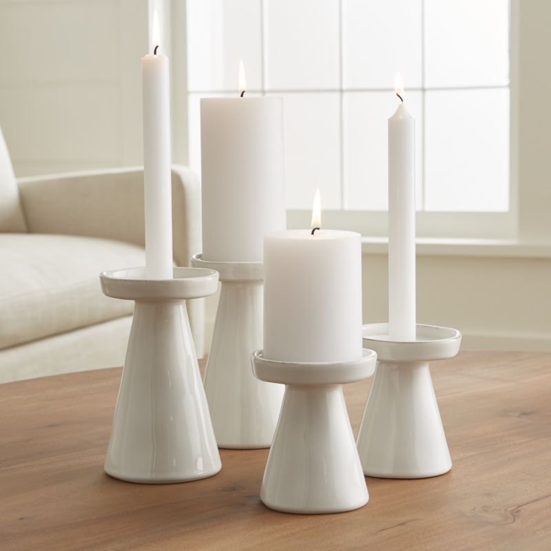 Marin White Taper/Pillar Candle Holder, Large - Image 2