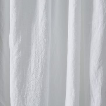 Belgian Flax Linen Curtain With Blackout, Set of 2, White, 48"x96" - Image 6