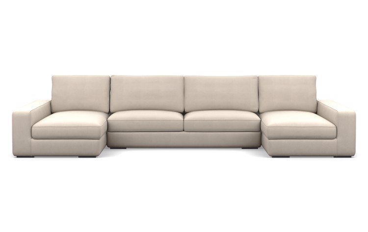 Ainsley Sectionals with U-Sectionals in Natural Fabric with Oiled Walnut  legs - Image 0
