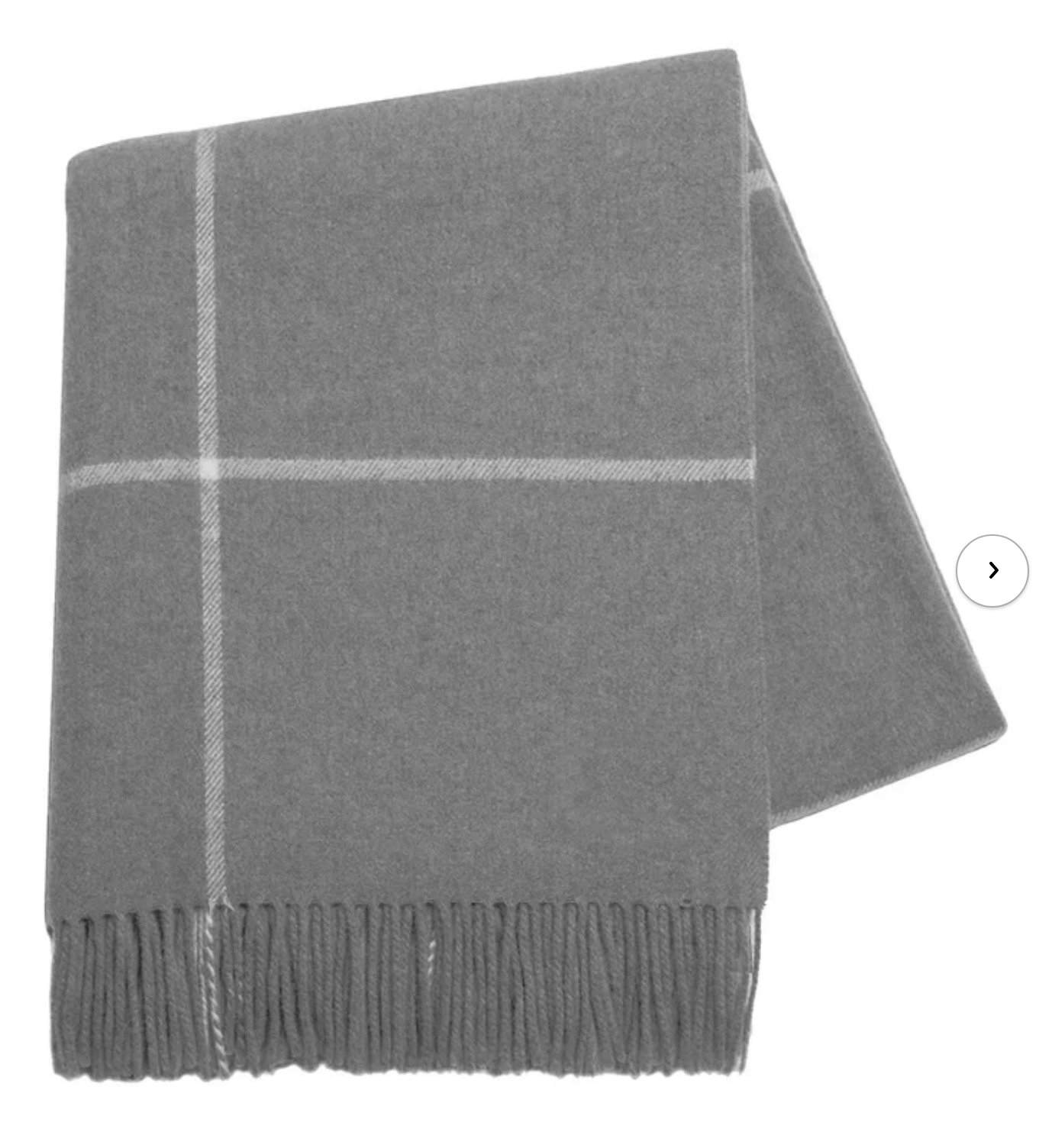 Italian Cashmere and Lambswool Plaid Natural Fiber Throw - Image 0