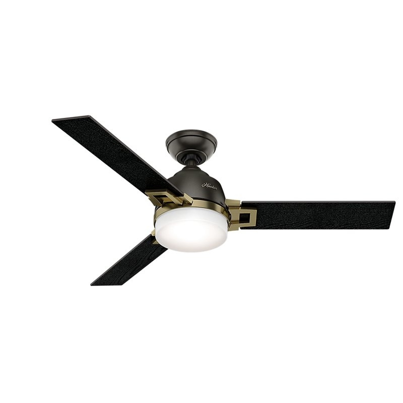 48" Leoni 3-Blade Ceiling Fan with Remote and Light - Image 0