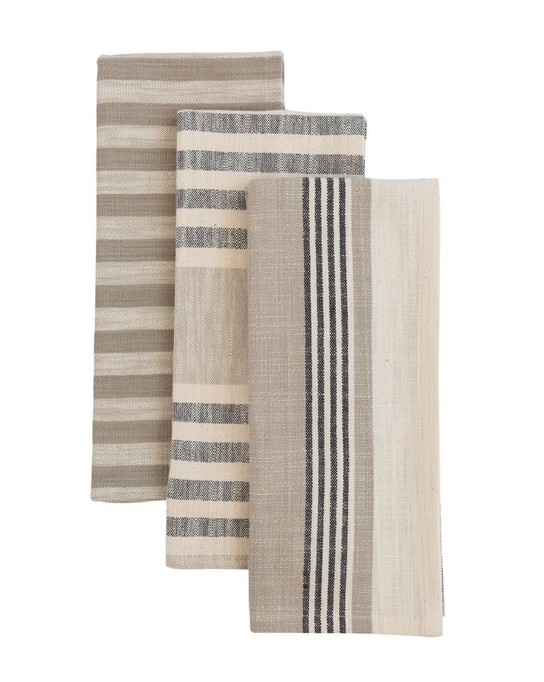 STRIPED WOVEN TEA TOWELS (SET OF 3) - Image 0