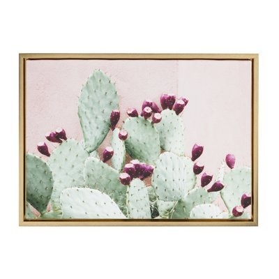 'Cactus 25 Gold' Framed Photographic Print on Wrapped Canvas - Image 0