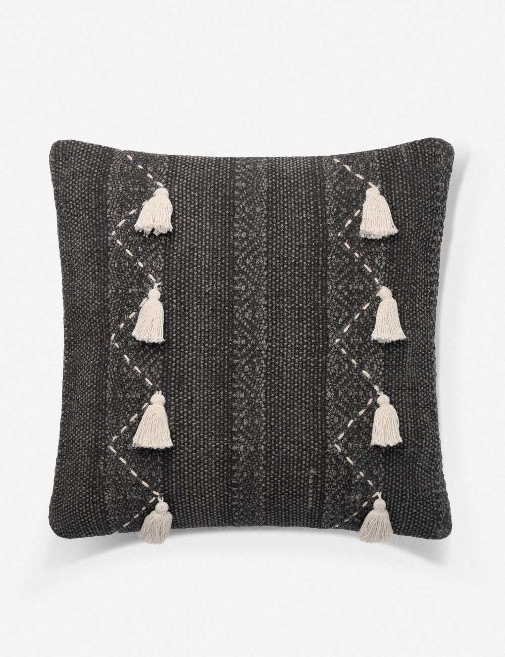 Pantina Pillow, Charcoal and Natural, ED Ellen DeGeneres Crafted by Loloi - Image 0
