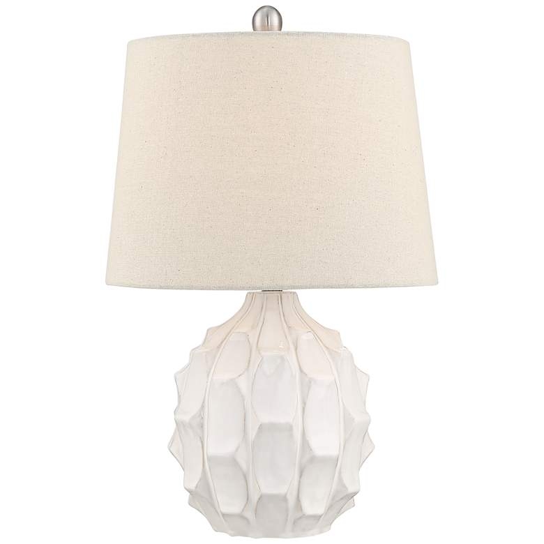 Ellen Mid-Century White Ceramic Table Lamp - Style # 39T35 - Image 0