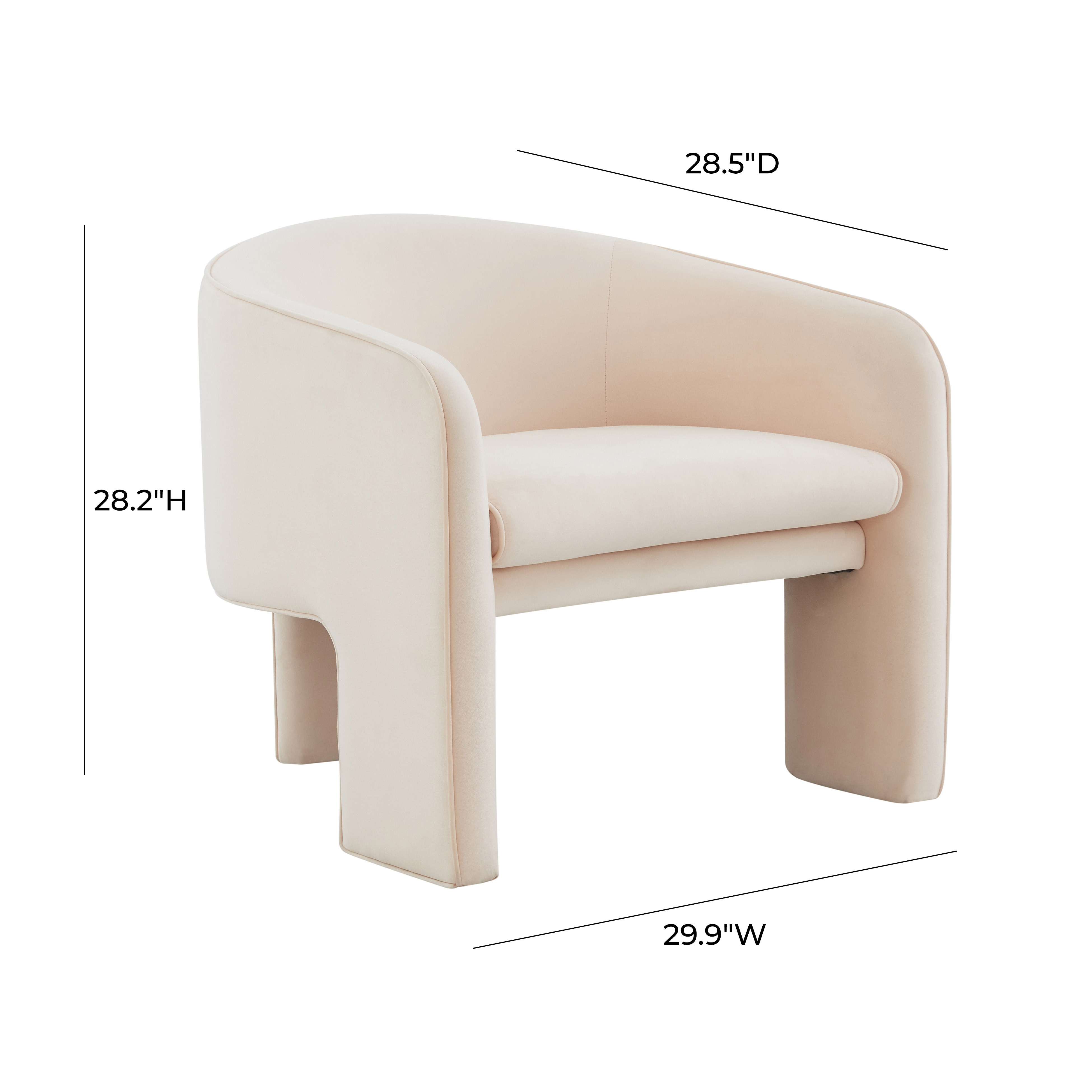 Marla Peche Velvet Accent Chair - Image 1