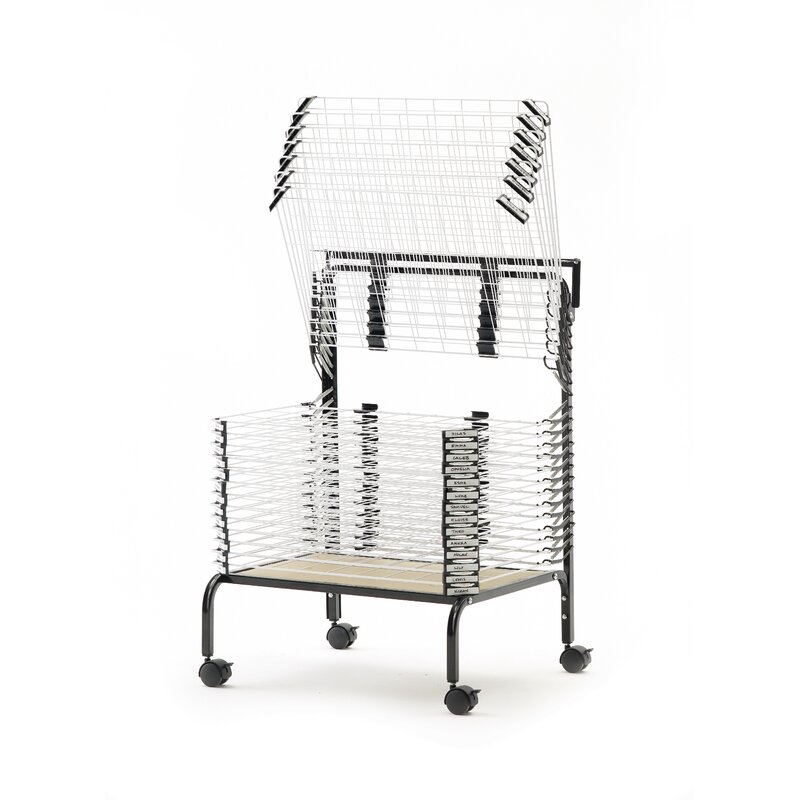 Spring Loaded Drying 58.5" H 20 Shelving Unit Drying Rack - Image 1