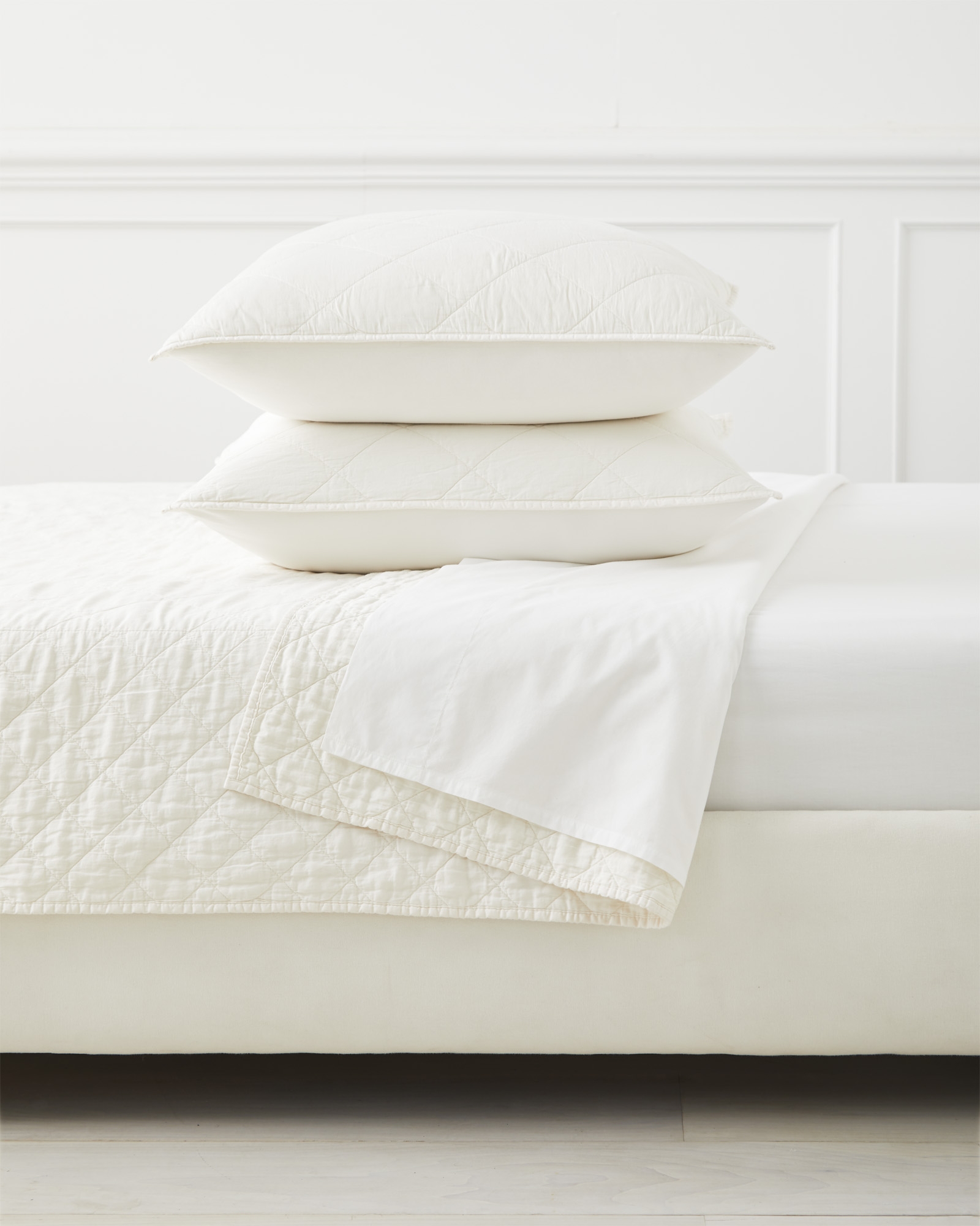 Augustine King/Cal King Quilt - Ivory - Polyester Fill - Image 1