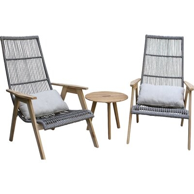 Largent Teak Patio Chair with Cushions -set of 2 - Image 0