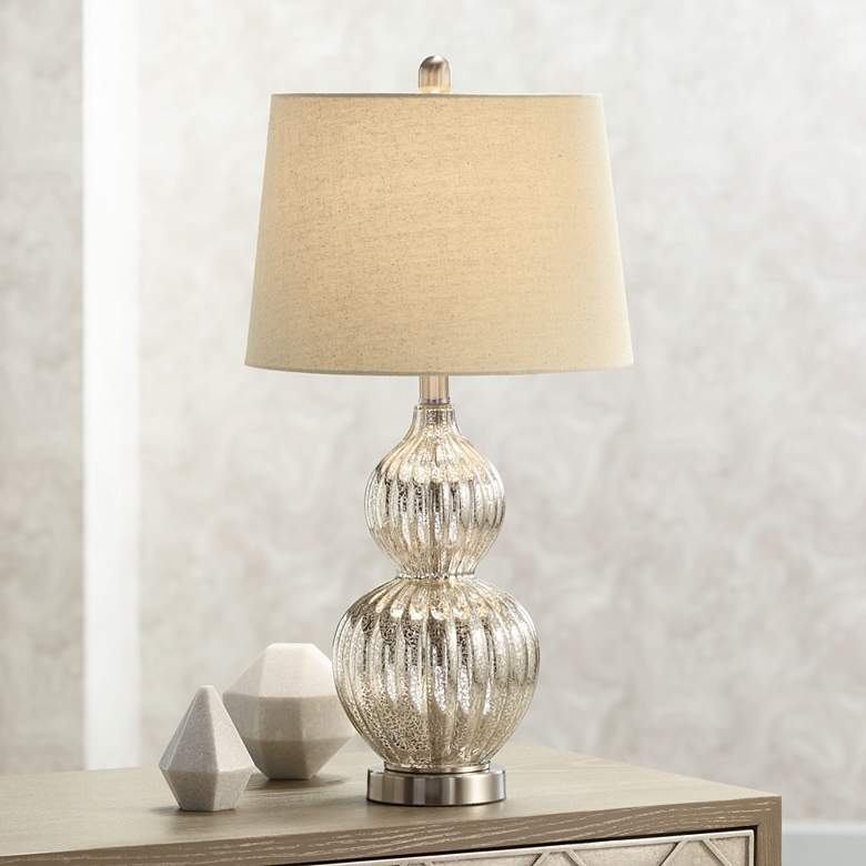 Regency Hill Lili 25" High Fluted Mercury Glass Table Lamp - Image 0