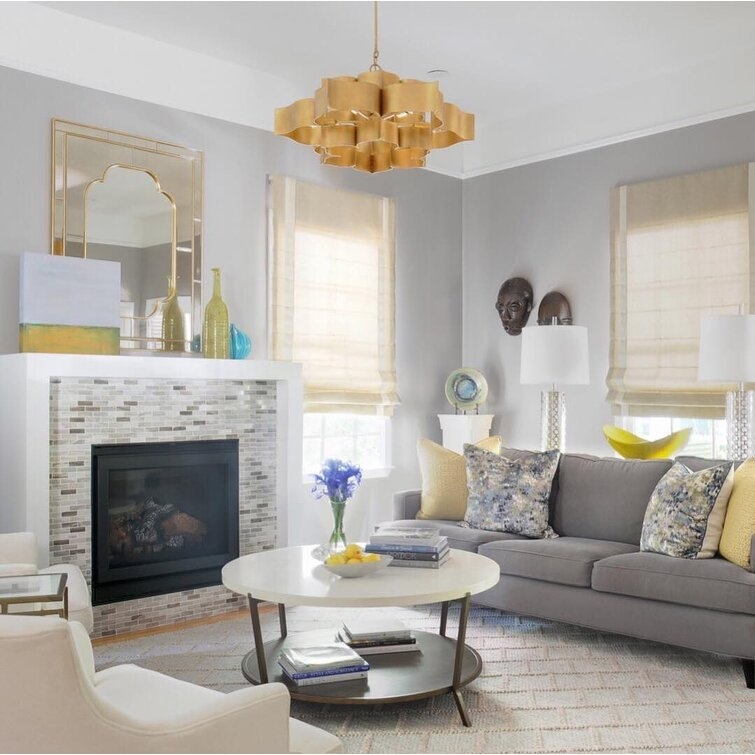 Currey & Company Grand Lotus 6 - Light Unique Tiered Chandelier - Image 2