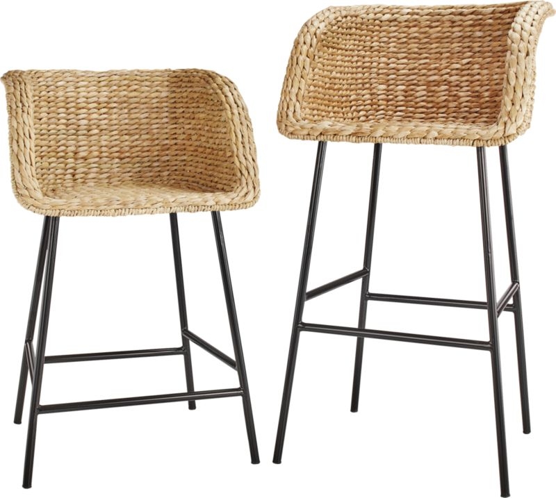 Silas Seagrass Counter Stool 24" - Image 2
