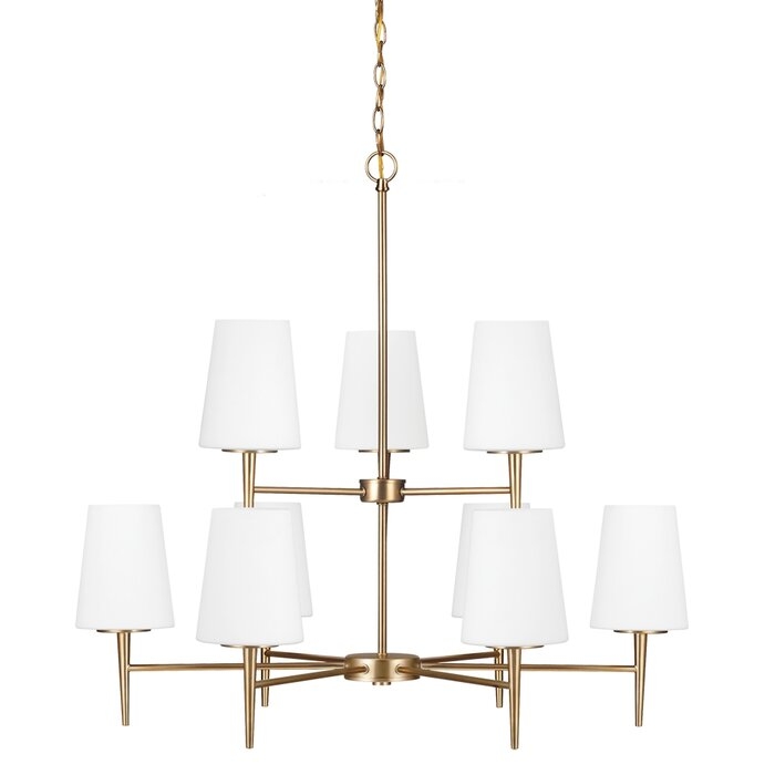 Demitri 9-Light Shaded Tiered Chandelier - Image 1