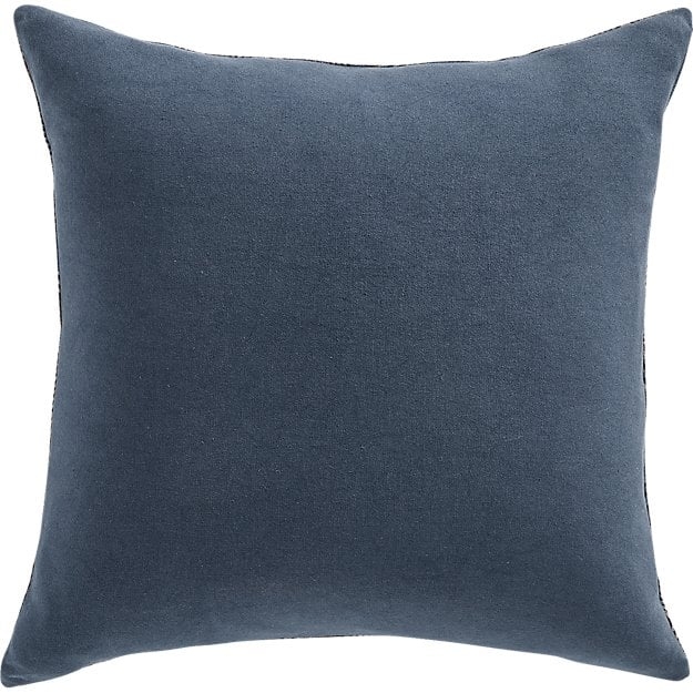 16" CRESCENTE INDIGO BLOCK PRINT PILLOW WITH FEATHER-DOWN INSERT - Image 3