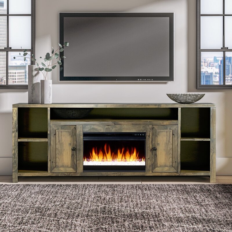 Columbia 84" TV Stand with Fireplace - Image 0