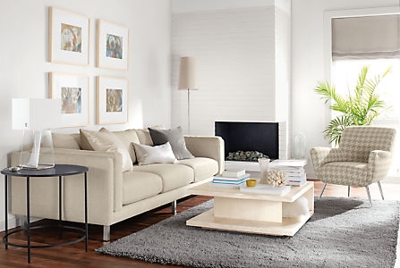 Cade 81" Two-Cushion Sofa - Davin Linen / Ebony Stain - Image 2