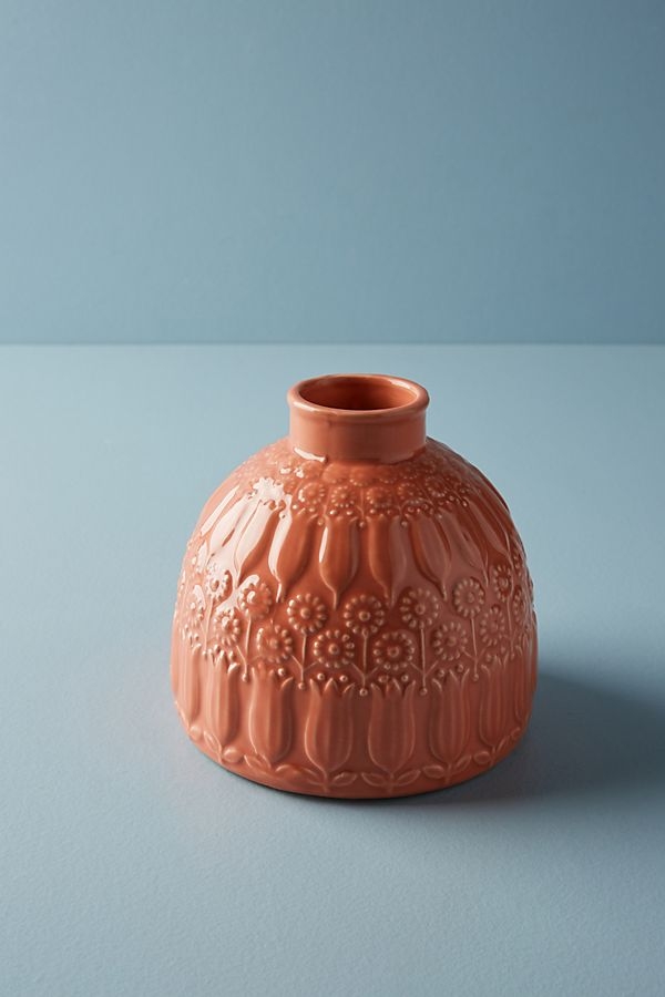 Embossed Floral Vase - Image 0