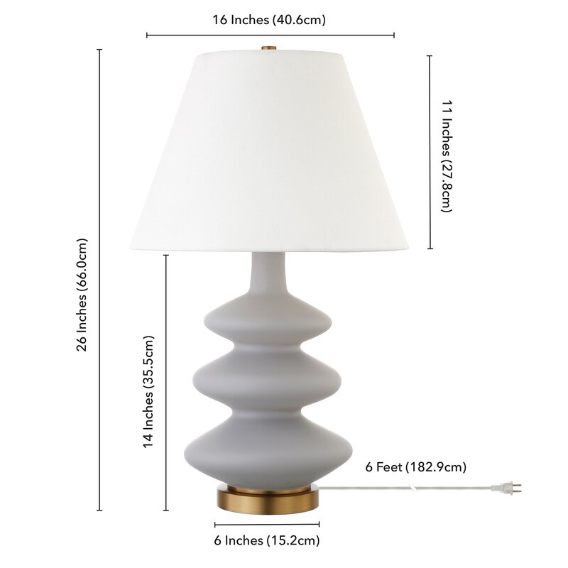 Bradshaw 26.5" Table Lamp- Cool Gray - Image 3
