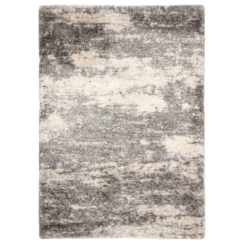 Rectangle 8'10" x 11'9" Manhart Abstract Gray/Beige Area Rug - Image 0