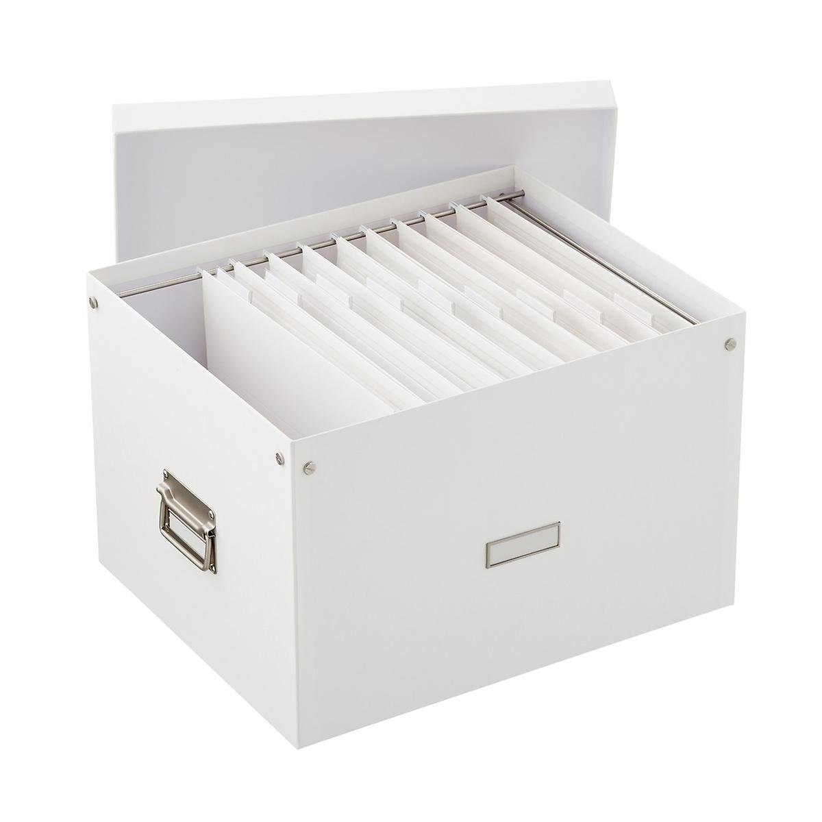 Bigso White Stockholm Letter/Legal File Storage Box - Image 0