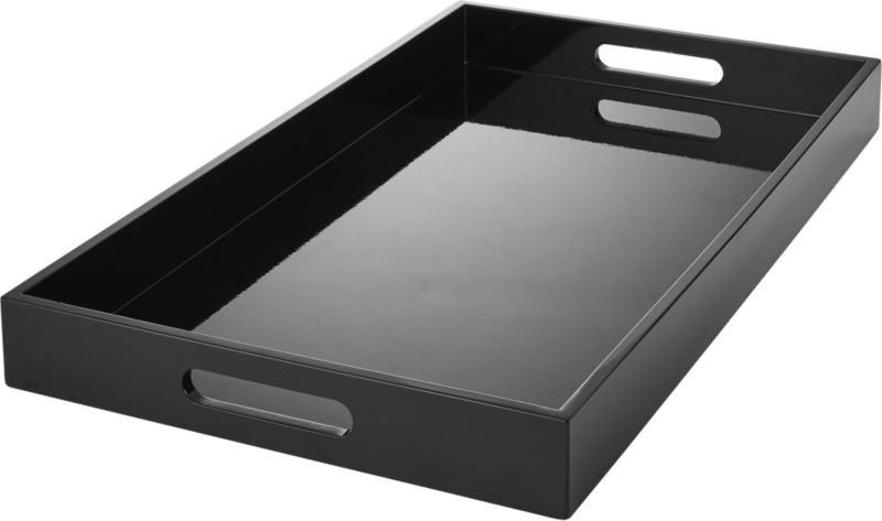 High-Gloss Black Rectangular Tray - Image 3