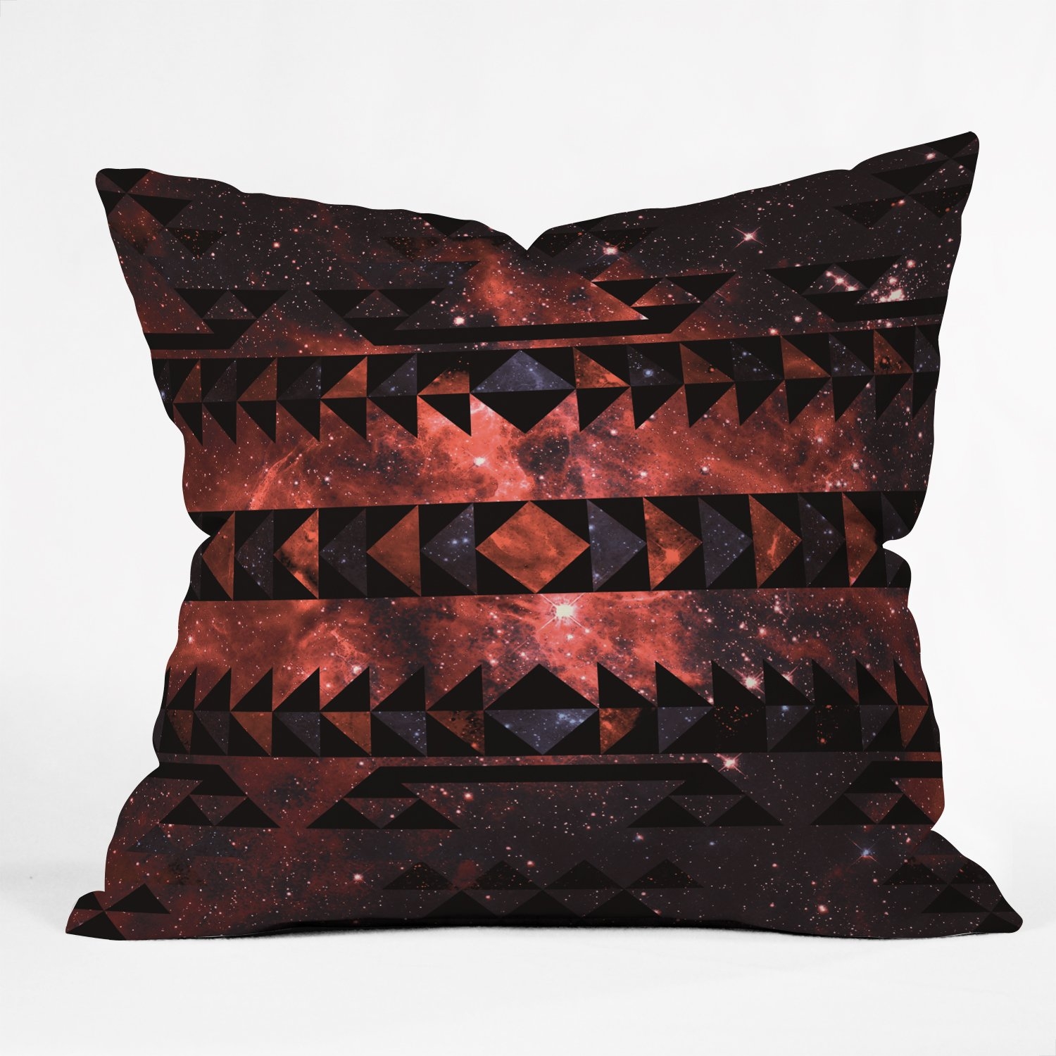 CALEB TROY RUSTED GALAXY TRIBAL THROW PILLOW - Image 0