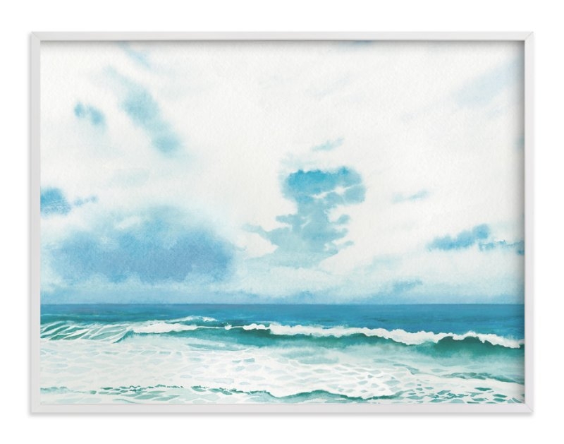 Meet you there - 40x30" - white wood frame - Image 0